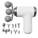 3 Head Massage Gun Portable Deep Tissue Muscle Massager with 6 Speeds